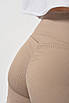 Лосини жіночі в рубчик  puch-up бежевого кольору 175949T Безкоштовна доставка, фото 4