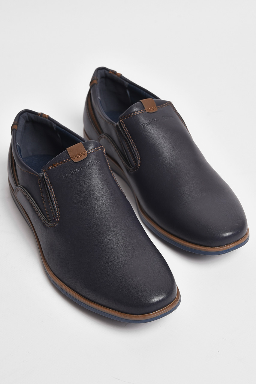 Туфлі підліткові для хлопчика темно-синього кольору р.36 176108T Безкоштовна доставка, фото 1