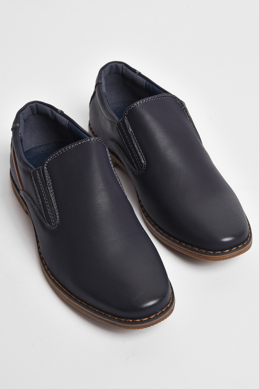 Туфлі підліткові для хлопчика темно-синього кольору 176125T Безкоштовна доставка