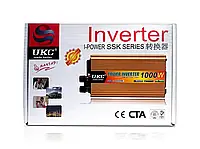 Инвертор авто преобразователь напряжения 12-220в AC/DC SSK 1000 Вт 24В UKC SSK-1000W Инверторы питания