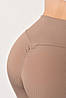 Лосини жіночі в рубчик  puch-up кольору мокко 175946P, фото 4