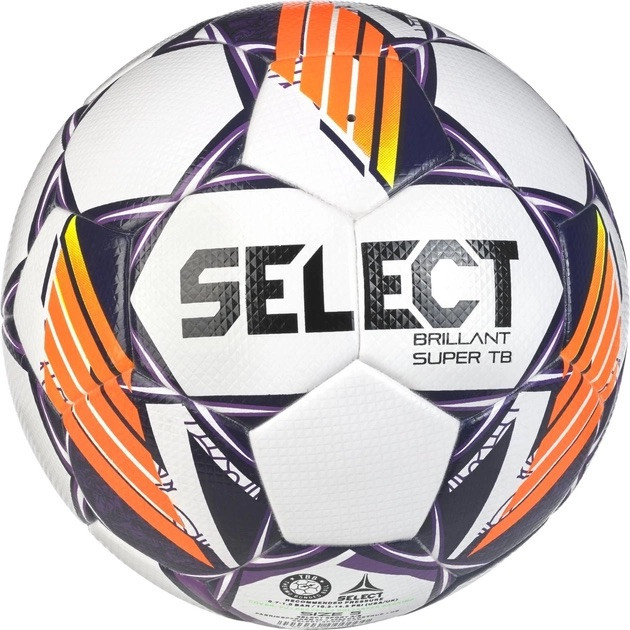 М'яч футбольний Select Brillant Super FIFA TB v24 Білий Фіолетовий Уні 5 (361598-009 5)