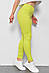 Лосини жіночі в рубчик  puch-up салатового кольору 175951M, фото 2