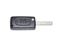 Корпус ключа 3 кнопки + лезвие (Новый) PEUGEOT 3008 09-16 (ПЕЖО 3008) (CE0523)