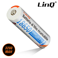 Литиевый аккумулятор Li-ion 18650, 3200 mah, 3.7 v, Батарейки 18650 для фонариков, LinQ