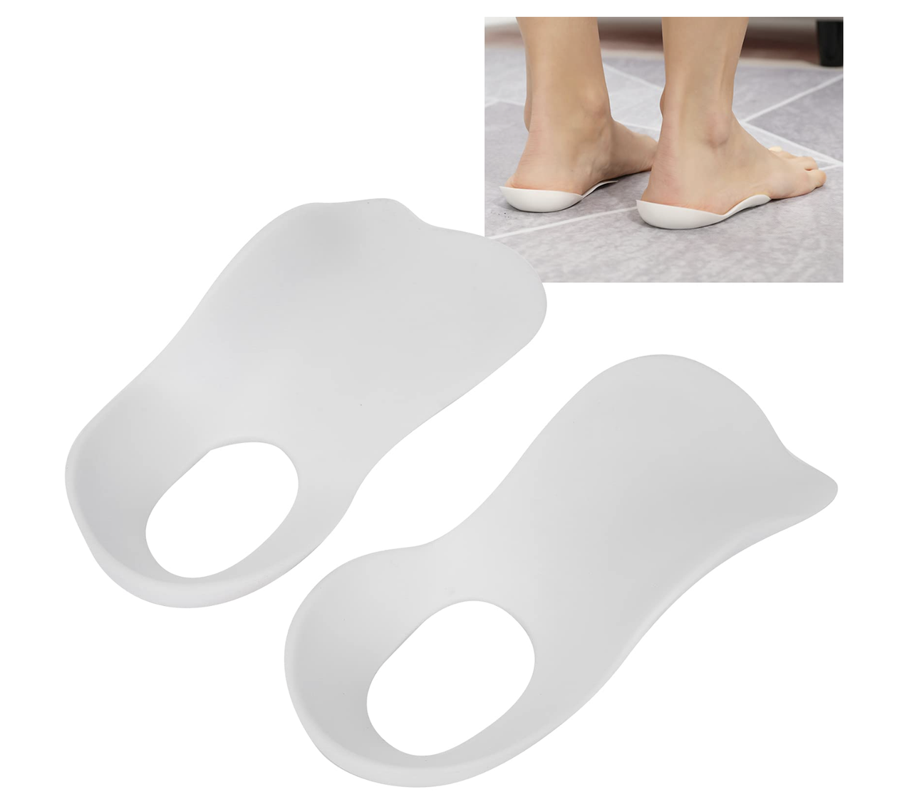 Напівстілки ортопедичні каркасні з підтримкою склепіння стопи (розмір L). Білі