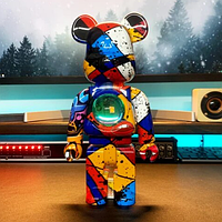 Медведь bearbrick, 3d ночник мишка, колонка-проектор Bearbrick kaws, фигурка 29 см разноцветный UKR