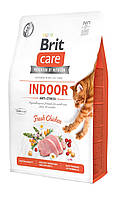 Сухой корм для кошек живущих в помещении Brit Care Cat GF Indoor Anti-stress с курицей 2 кг ( BX, код: 7591135