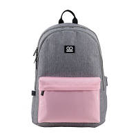 Рюкзак для подростка (городской) GoPack Education Teens, для девочек, серо-розовый (GO24-140L-1)