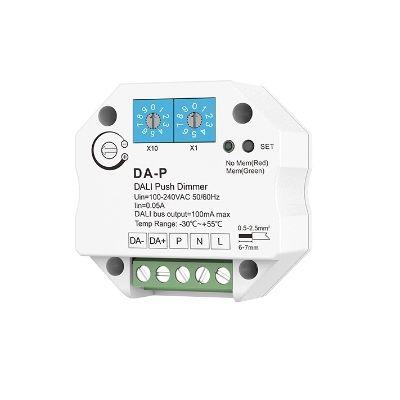 Димер DALI Push DA-P міні-контролер DALI DT6 з функцією Push Dim (клавіша дзвінка) 100-240в SkyDance 20370о