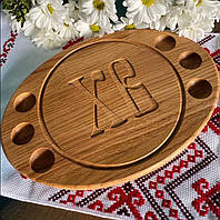 Менажница подставка тарелка для яиц писанок и паски на Пасху Пасхальный декор стола материал дерево размер 35