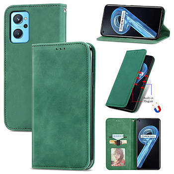 Чохол-книжка Skin Feel Leather Wallet для Oppo A96 / A76 / A36 / Realme 9i Green