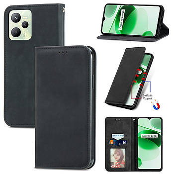 Чохол-книжка Skin Feel Leather Wallet для Realme C35 Black