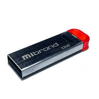 USB флеш наель Mibrand 32GB Falcon Silver-Red USB 2.0 (MI2.0/FA32U7R) p