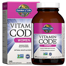 Garden of Life Vitamin Code цільнохарчова мультивітамінна добавка для жінок 240 вегетаріанських капсул