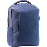 Рюкзак шкільний Optima 17.5" USB Techno чоловічий 0.7 кг 16-25 л Синій з виділеними елементами (O97593-01)