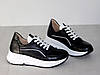 Кросівки жіночі з натуральної шкіри чорні на білій підошві 37р, фото 9