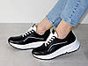 Кросівки жіночі з натуральної шкіри чорні на білій підошві 37р, фото 2