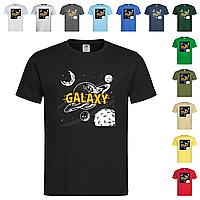 Черная мужская/унисекс футболка С надписью Galaxy (22-7)