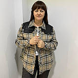 Сорочка J.LONDON жіноча котон карта довгий рукав 50 бежева, фото 6