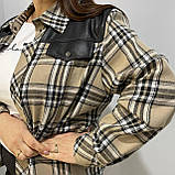 Сорочка J.LONDON жіноча котон карта довгий рукав 50 бежева, фото 5