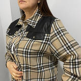 Сорочка J.LONDON жіноча котон карта довгий рукав 50 бежева, фото 9