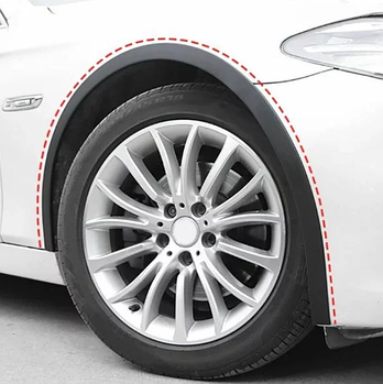 Молдинг автомобільний самоклеючий накладка на арку колеса 4шт чорний 1,5 м