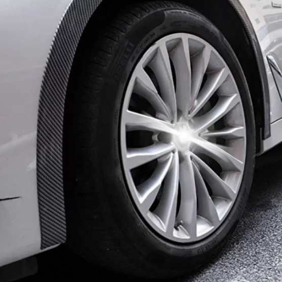 Молдинг автомобільний самоклеючий накладка на арку колеса 4шт карбон 1,5 м, фото 1