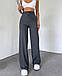 Жіночі модні штани палаццо в рубчик висока посадка базові повсякденні широкі штани OS, фото 3