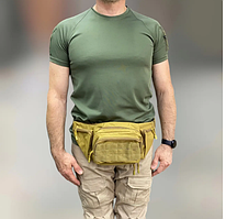 Сумка тактична через плече Yakeda, 43см х 13см Сумка бананка військові через плече на Моллі підсумок тактично