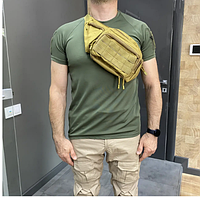 Сумка бананка військові через плече тактична через плече Yakeda, 43см х 13см Моллі підсумок сумка на груди