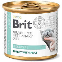 Влажный корм для кошек при мочекаменной болезни Brit VetDiets Struvite 200 г
