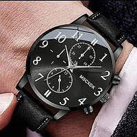 Повседневные мужские часы с светящимся кожаным браслетом