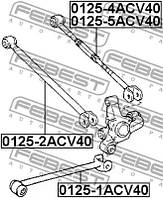 Тяга задняя поперечная регулируемая правая, toyota camry FEBEST (01255ACV40)