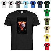 Черная мужская/унисекс футболка С принтом Space (22-13)