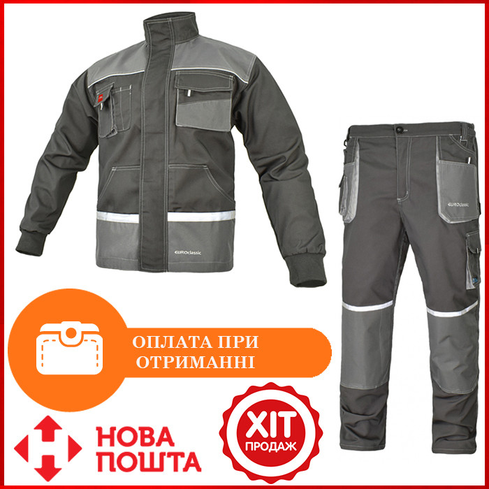Робочий спецодяг, костюм куртка та штани, роба захисна комплект спецодягу для робочих євро спецівка