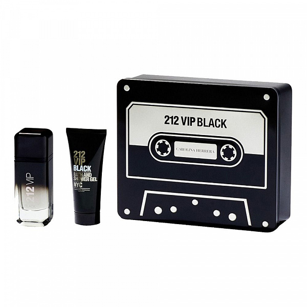 Набір Carolina Herrera 212 VIP Black для чоловіків — set (edt 100 ml + sh/g 100 ml)