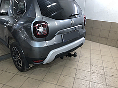 Фаркоп Renault Duster 2 2017-2023 (Рено Дачія Дастер 2) без підрізу бампера Американська вставка під квадрат