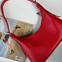 Стильная кожаная Женская сумка Айова красная Элегантная женская сумочка из кожи Цвет Красная