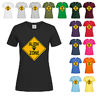 Черная женская футболка Alien Zone (22-17)