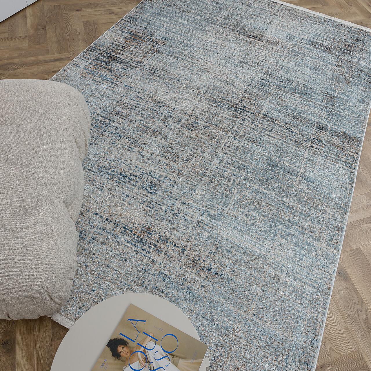 Килим MISSHA FT49B 1,6Х2,3 Блакитний із сірим прямокутник