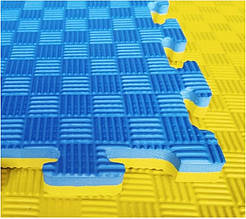 Покриття для дитячої кімнати 1000х1000х20мм мат татами ластівчин хвіст EVA жовто-синій