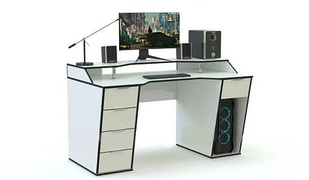 Геймерський стіл серія COMFORT з надбудовою та шухлядами X1400, фото 1