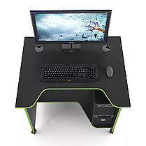 Геймерський стіл СЕРІЯ Стіл XGamer MINI XG10 - із місткою полицею під системний блок Чорний, фото 5