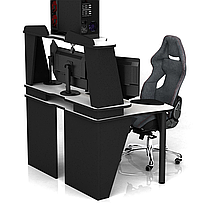 Геймерський стіл ХGamer BIG PRO SOFT Білий та Чорний, фото 3