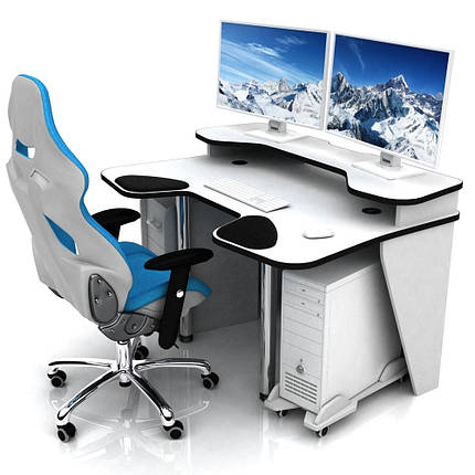Геймерський стіл ХGamer PRO12 і PRO14 SPORT SOFT Білий, фото 1