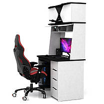 Геймерський комп'ютерний стіл XGamer OLYMPUS DIO PURE Білий та чорний, фото 4
