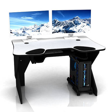 Геймерський стіл XGamer MAX DXPRO SOFT ULTRA Білий з чорним, фото 1
