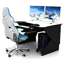 Геймерський стіл XGamer MAX DXPRO SOFT ULTRA Білий з чорним, фото 5