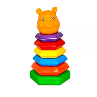 Дитяча розвиваюча пірамідка-качалка "Ведмідь" 13150V, 7 елементів ssmag.com.ua